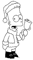 coloriage bart simpson a noel